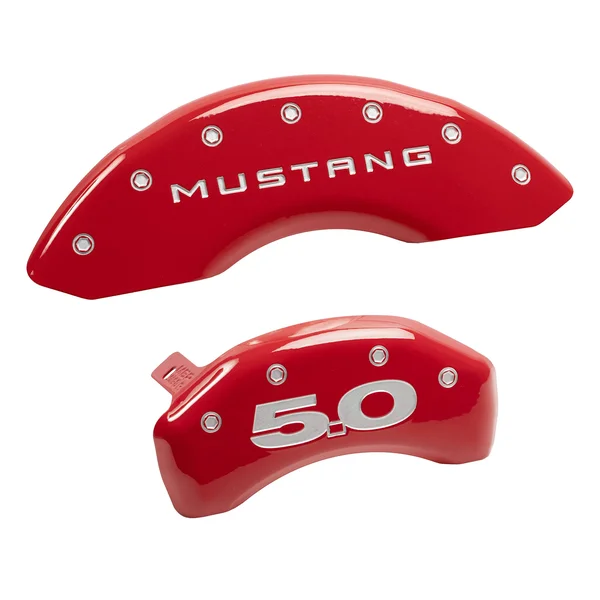 MGP Caliper Cover 10198SM50RD 11- Mustang Caliper Covers Red