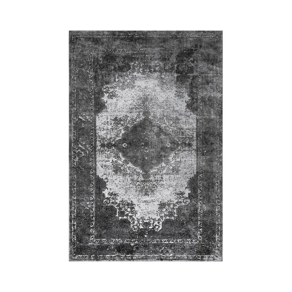 nuLOOM Faded Vintage Medallion Area Rug - 7& 6x22 x 9& 6x22 - Dark Gray