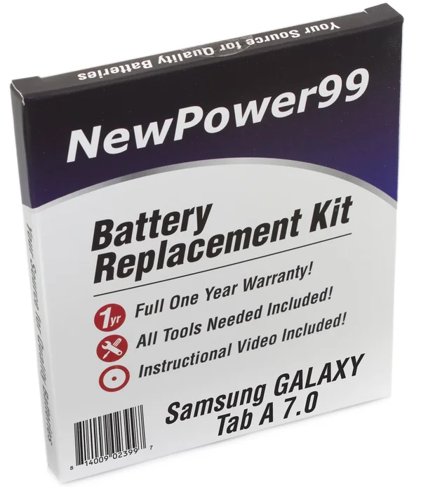 Samsung Galaxy Tab A 7.0 Battery Replacement Kit with Video Instructions - Tools, Extended Life Battery and Full One Year Warrant