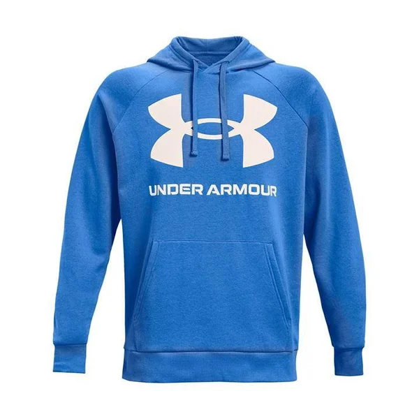 Under Armour Rival Fleece Big Logo Hoodie Blue Onyx White