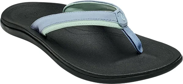 Olukai Punua Women's Beach Sandals Cloud Blue, Black - 5