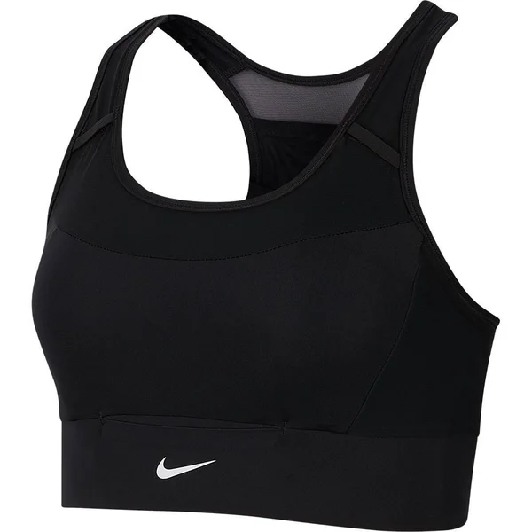 Nike Women's Swoosh Pocket Sports Bra - Small, Black