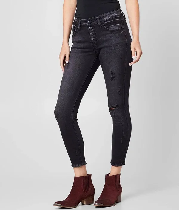 Kancan Signature Mid-Rise Ankle Skinny Jean - Blue 34/26 - Women's