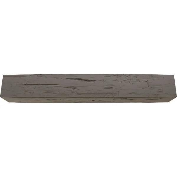 Ekena Millwork MANUHH08X12X48HD 8x22H x 12x22D x 48x22W Hand Hewn Faux Wood Fireplace Mantel - Natural Honey Dew