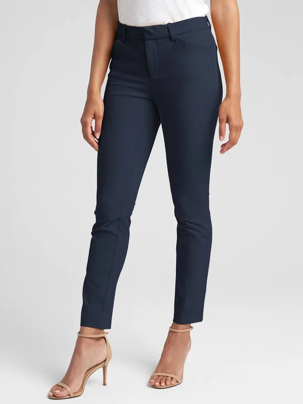 Gap Factory Women's Skinny Ankle Pants in Bi-Stretch True Indigo Blue Petite Size 00
