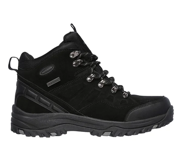 Skechers Men's Relaxed Fit Relment Pelmo Hiking Boot, Black, Size: 7.5