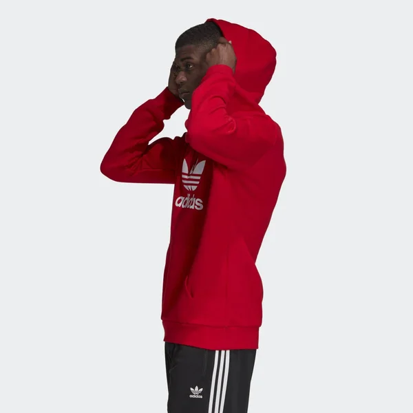Adidas Men's Originals Trefoil Hoodie GD9924 - Medium, Red