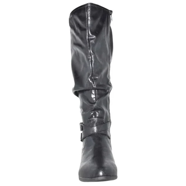 Cliffs by White Mountain Womens Franka Closed: Size:6.5 Black/tumbled/smooth