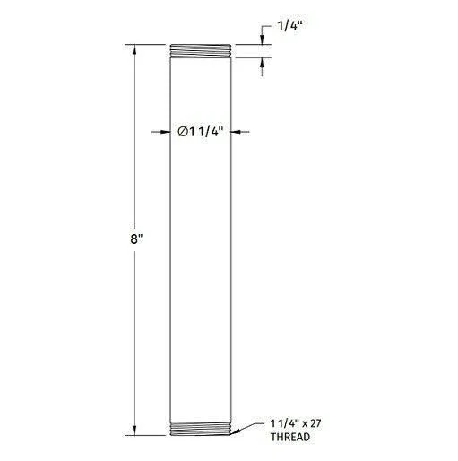 Mountain Plumbing MT327TP-BRN Universal Brushed Nickel Lavatory Drain Tailpiece