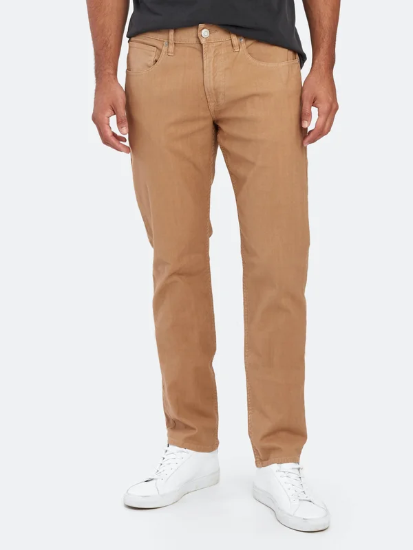 Hudson Jeans Men's Blake Slim Straight Zip Fly Twill, Tan, 32