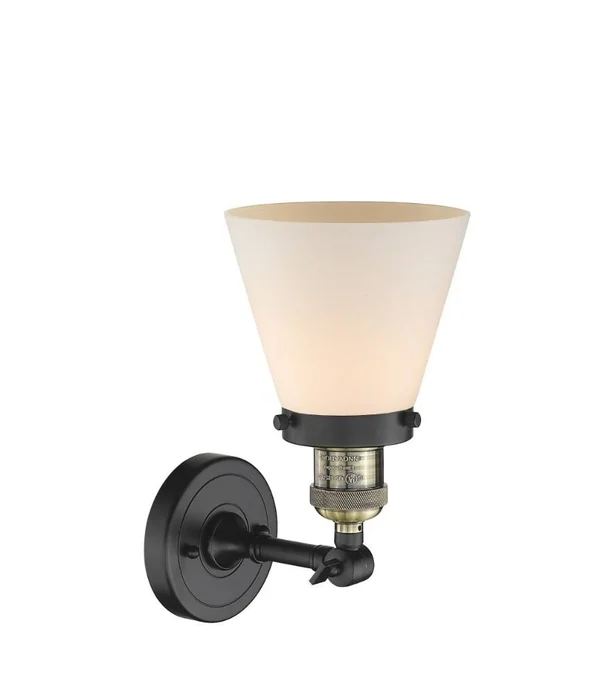 Innovations Lighting Small Cone 1 Light Semi Flush Mount 201F BAB G64 (Antique Brass)