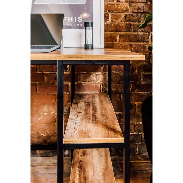 OneSpace Camden 4 Shelf, Classic Oak Computer Desk