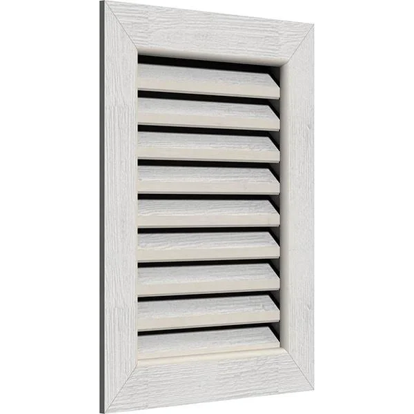 Ekena Millwork GVWVE32X1801RFPWR 32x22W x 18x22H Vertical Gable Vent (37x22W x 23x22H Frame Size): Primed - Functional, Rough Saw