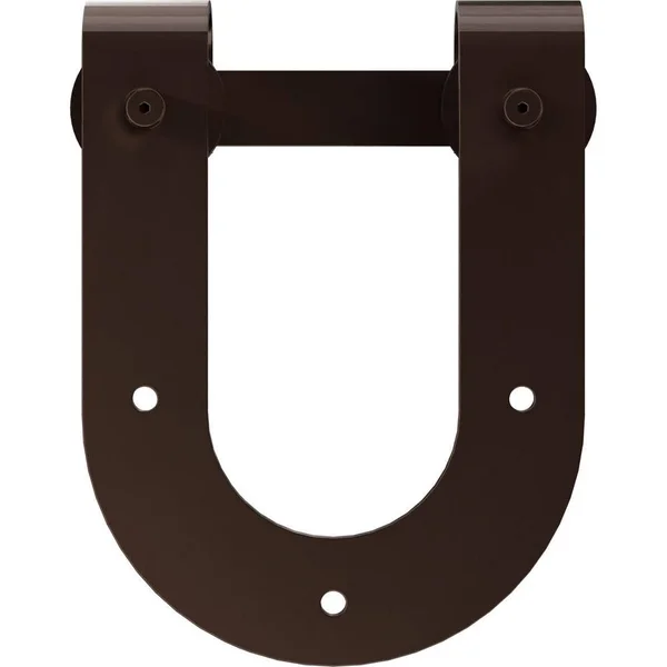 Premium Horseshoe Roller Hanger w/ Bolts for Barn Door for 2 1/4x22 Doors - Rustic Brown