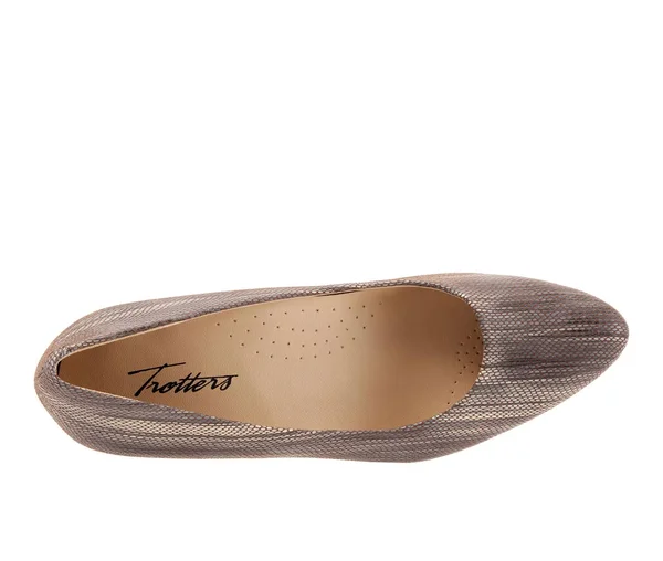 Trotters Kiera Women's Heeled Pump Taupe - 6 Wide
