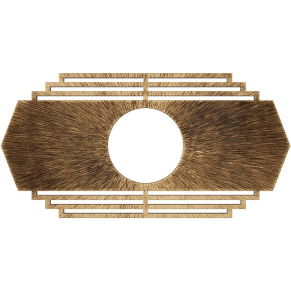 Ekena Millwork CMPP36X18CSABZ 36x22W x 18x22H x 9 1/2x22ID x 1x22P Chrysler Architectural Grade PVC Pierced Ceiling Medallion, A