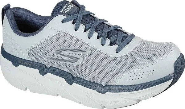 Skechers Men's Max Cushioning Premier Parag Running Sneaker, Grey/Navy