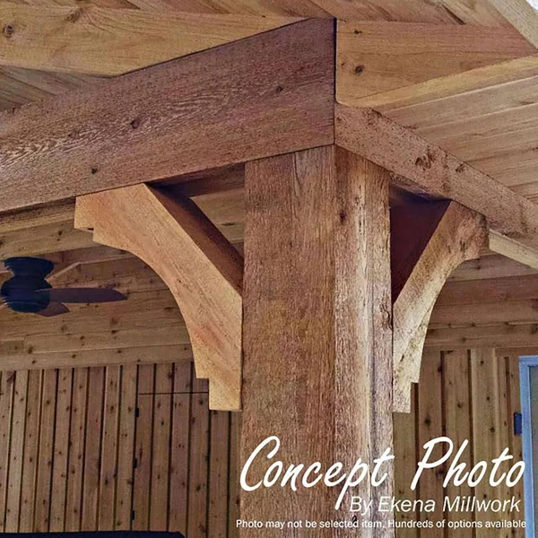 Ekena Millwork BRC04X20X24TRA00SWR 3 1/2x22W x 20x22D x 24x22H Traditional Smooth Brace - Western Red Cedar