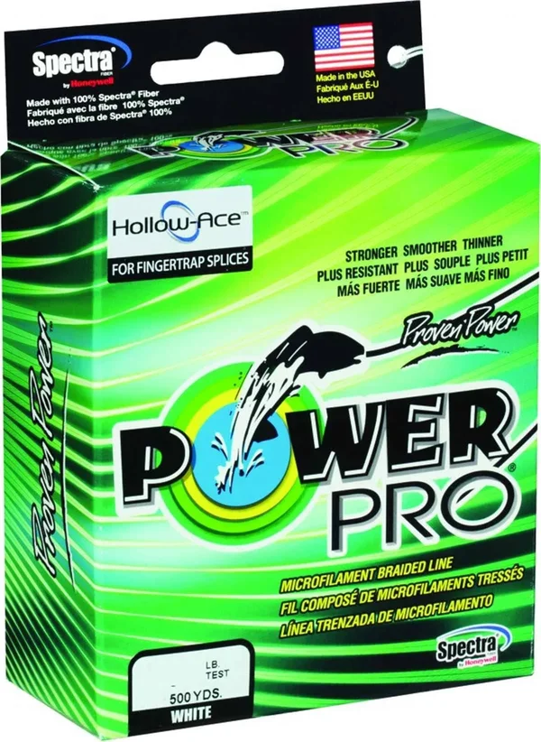 Power Pro Spectra White Braided Line 65 Pound - 500 Yards
