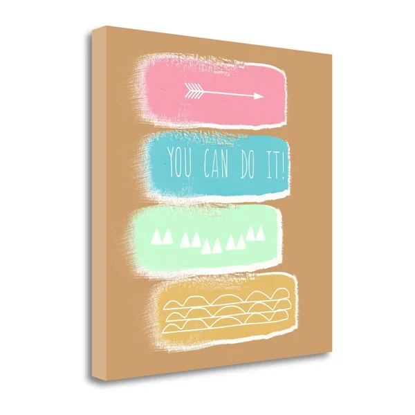 20x22 x 20x22 You Can Do It by Linda Woods Fine Art Giclee Print