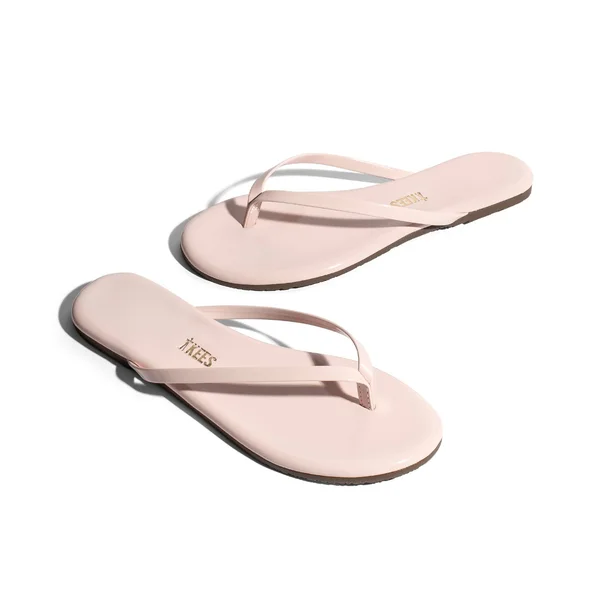 Glosses - Women's Leather Flip Flops & Sandals, TKEES Custard, 5