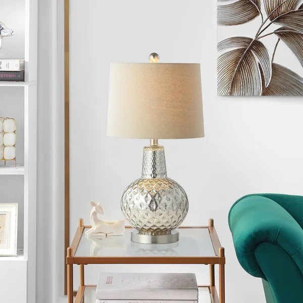 Safavieh Atlas Table Lamp - Silver - Ivory