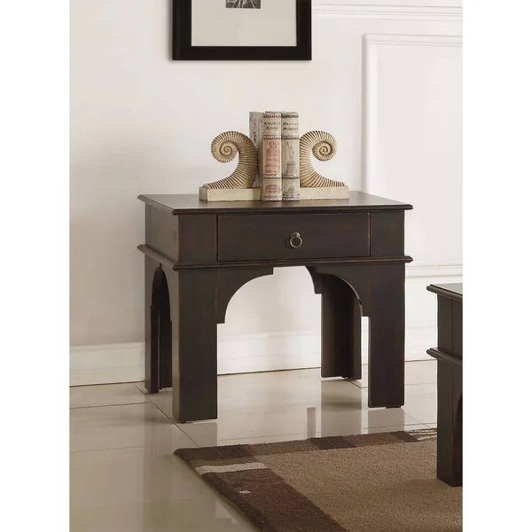 Acme Elvira End Table Antique Espresso