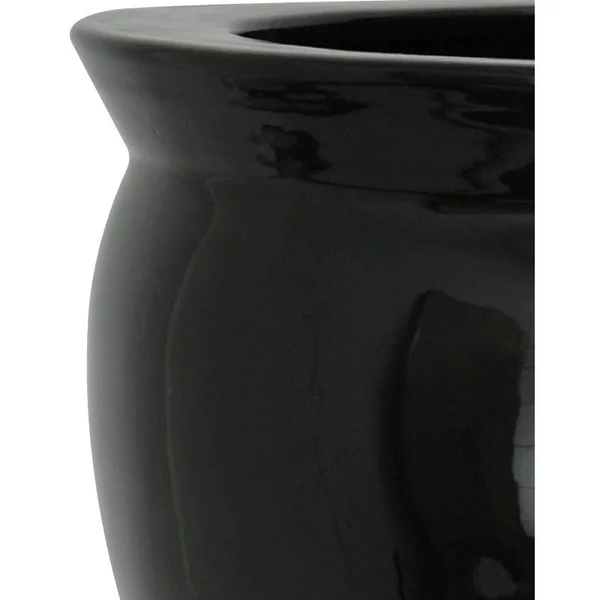 Oriental Furniture 20 in. Porcelain Fishbowl Black
