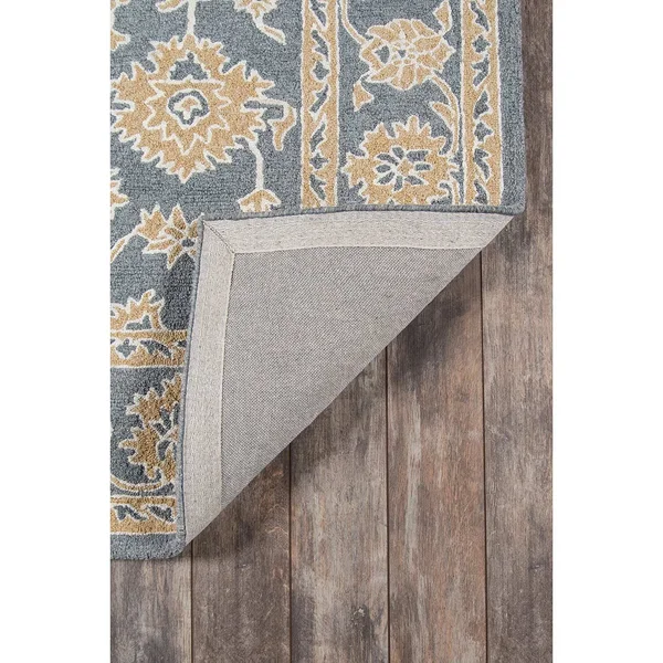 Momeni Valencia Hand Tufted Wool and Viscose Grey Runner 2&3 inch x 8& - Gray