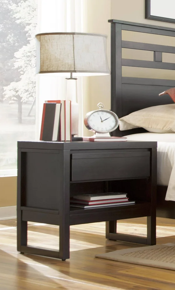 Progressive Furniture Athena Nightstand in Dark Chocolate - Progressive Furniture P109-43