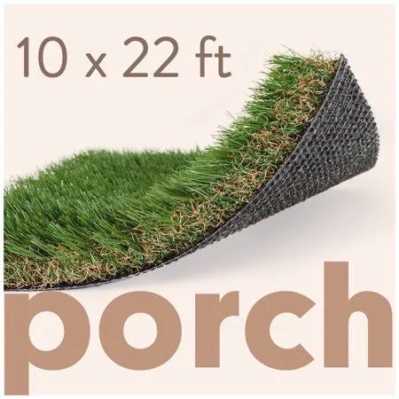 Allgreen Porch 10 x 22 Feet Artificial Grass for Pet Deck Balcony Indoor/Outdoor Area Rug, Size: 120\ x 264\