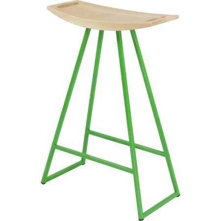 Tronk Design Roberts 24x22 Bar Stool Base Color: Green - Upholstery: Maple