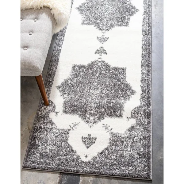 Unique Loom Canal Rosso Rug - 4& 0 x 4& 0 - Round