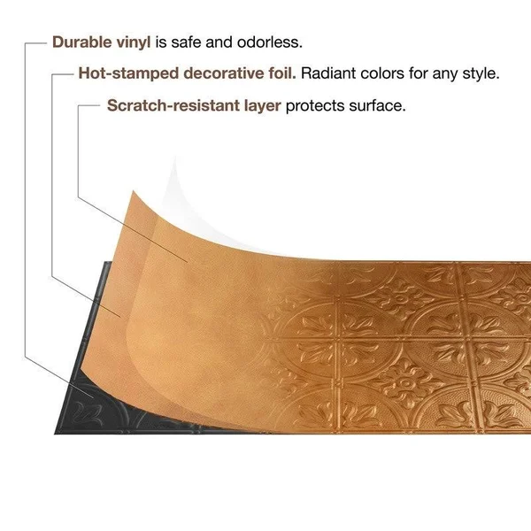 Fasade Regalia Decorative Vinyl 2ft x 4ft Glue Up Ceiling Tile in Crosshatch Silver (5 Pack)