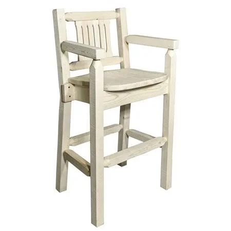Montana Woodworks MWHCBSWCASV Homestead Collection Captains Barstool, Clear Lacquer Finish