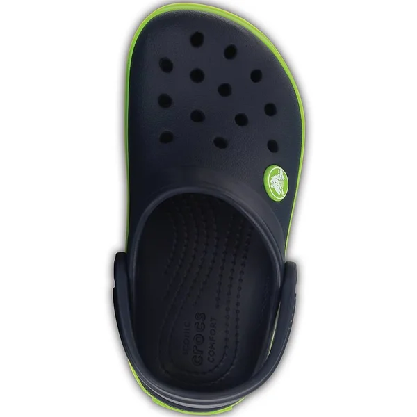 Crocs Kids Crocband Clog Clogs - Navy, Volt Green - 3M