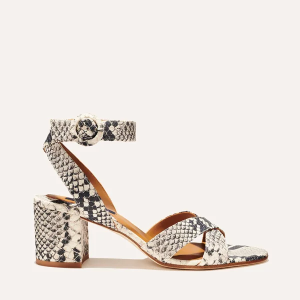 The City Sandal - Python Embossed