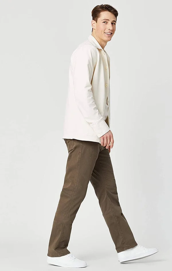 Mavi Men's Zach Straight Leg in Morel Sateen Twill, Men's Jeans