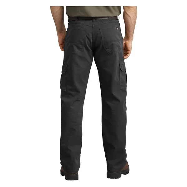 Dickies Men's Duck Cargo Pants - DP902, Stonewashed Black