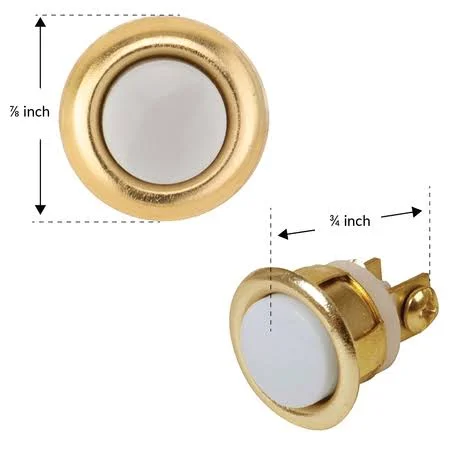 Newhouse Hardware FMBL-25 Lighted Doorbell Button - 25-Pack, Brass