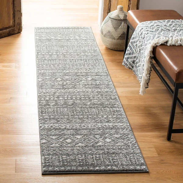 Safavieh Tulum Rug Collection TUL263F - Dark Grey - Ivory - 6&-7x22 x 6&-7x22 Round