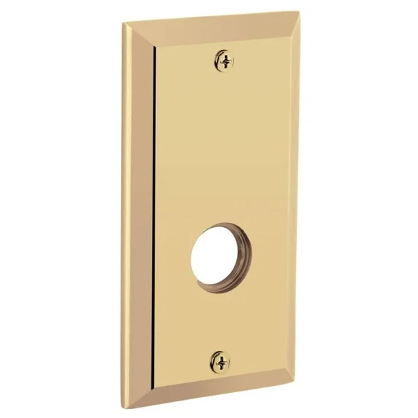 Baldwin Estate Square Rosette Passage Half Pair Non-Lacquered Brass