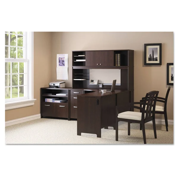 Bush Envoy 32 in 2-Drawer Lateral File Cabinet Mocha Cherry
