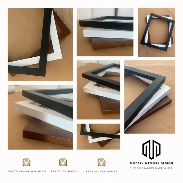 40x33 Picture Frames Brown Wood 40x33 Frame 40 x 33 Wooden Frames White