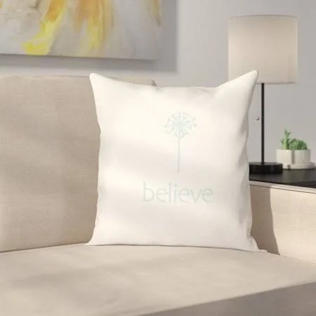 Latitude Run Miles City Make A Wish Throw Pillow - Size: 26x22 H x 26x22 W - Color: Aqua