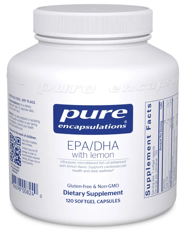 Pure Encapsulations EPA/DHA with Lemon 120 Softgels