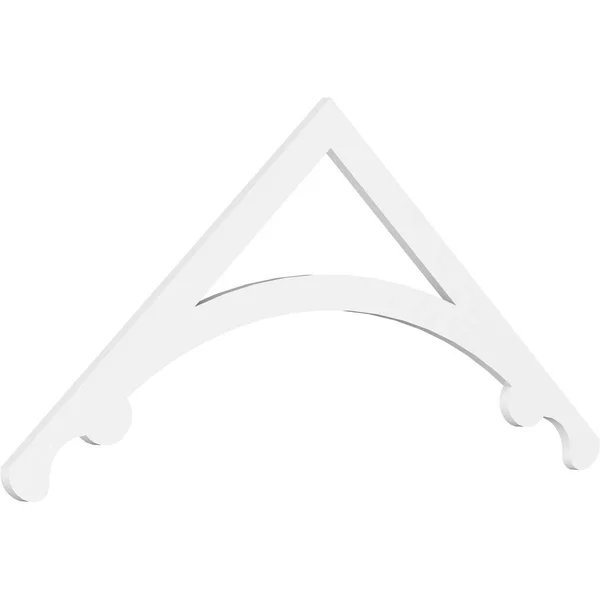 72 inchw x 30 inchh x 1 inchp (10/12) Pitch Legacy Architectural Grade PVC Gable Pediment