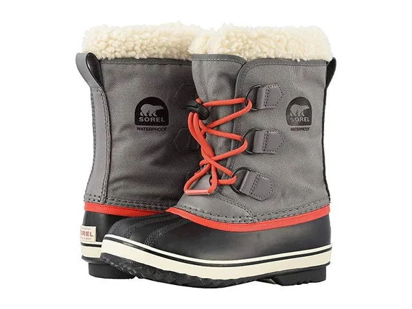 Sorel Kids& Yoot Pac Nylon Boot - Quarry - Sail Red