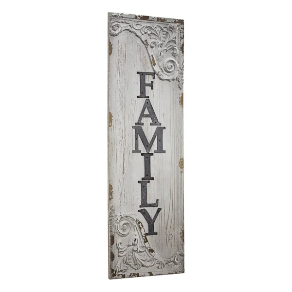 American Art Decor Family Wood and Metal Vintage Sign