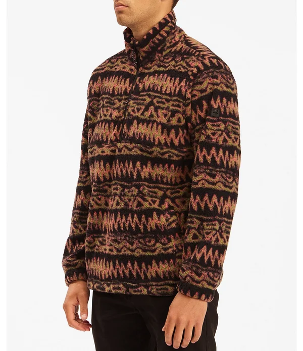 Billabong Boundary Mock Neck Men's Fleece Black XL